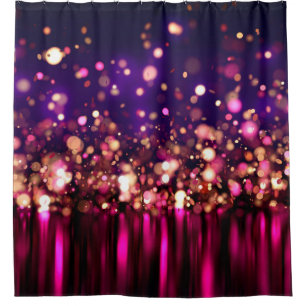 Luxury glitter background with glow. shower curtain