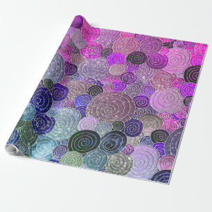 Luxury Glitter Dots and Circles - colourful purple Wrapping Paper