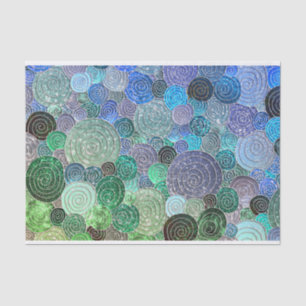 Luxury Glitter Dots and Circles - Fresh Aqua Tissue Paper