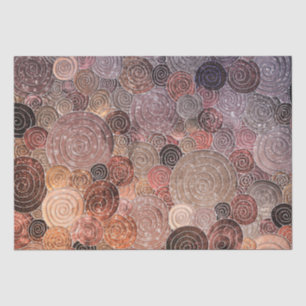 Luxury Glitter Dots and Circles - Warm Brown Tissue Paper