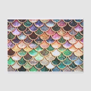 Luxury Glitter Mermaid Scales - Multicolor Tissue Paper