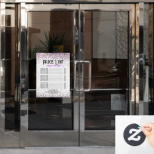 Luxury Glitter Price List Makeup & Hair Stylists