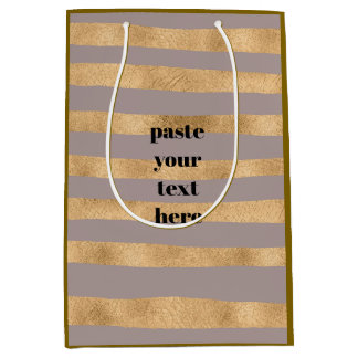 Luxury glitter stripes medium gift bag