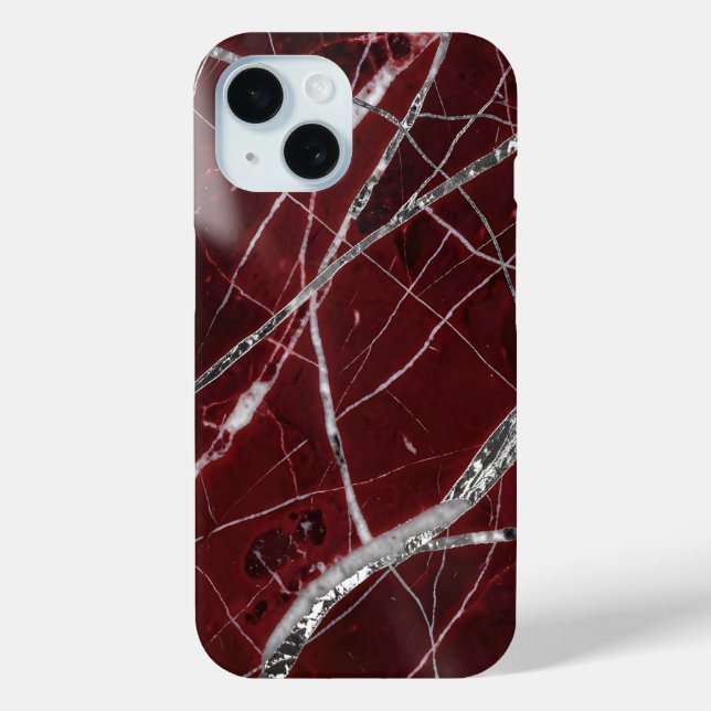Luxury glossy red marble Case-Mate iPhone case (Back)