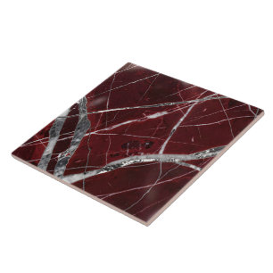 Luxury glossy red marble ceramic tile