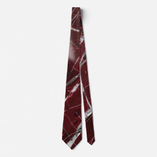 Luxury glossy red marble tie