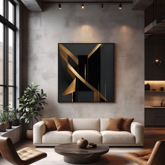 Luxury Gold Abstract Geometric Architecture Poster (Creator Uploaded)