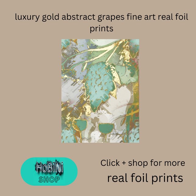 luxury gold abstract grapes fine art real     foil prints (luxury gold abstract grapes fine art real foil prints)