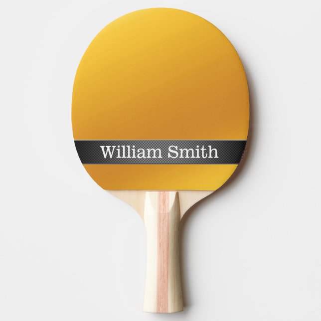 Luxury gold and carbon business ping pong paddle (Front)