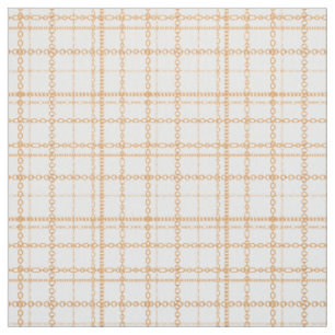 Luxury Gold and White Chains Designer Style Fabric