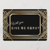 Luxury Gold Art Deco Great  Will You Give Me Away