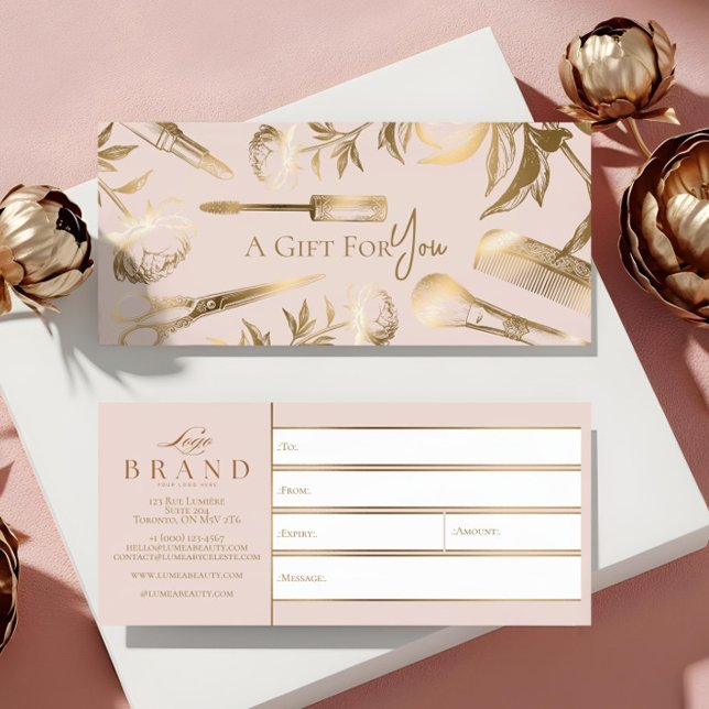 Luxury Gold Beauty Studio Gift Certificate for You (Luxury Gold Beauty Studio Gift Certificate for You)