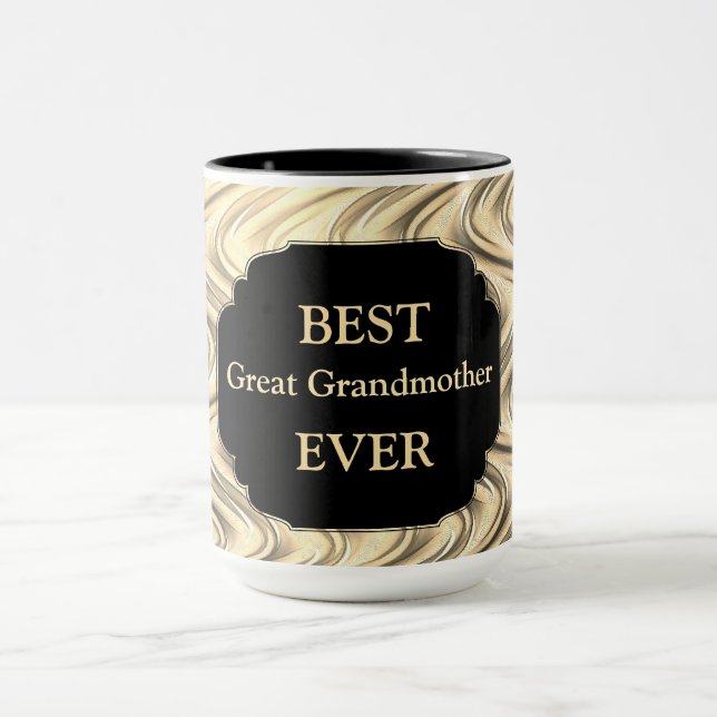 Luxury Gold ‘Best Great Grandmother Ever’ design Mug (Center)