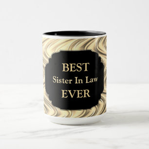 Luxury Gold ‘Best Sister In Law Ever’ design Mug