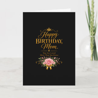 Luxury Gold Birthday for Mum Card