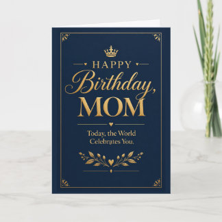 Luxury Gold Birthday Mum Card