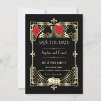 Luxury Gold Black Art Deco Roaring 20s Wedding
