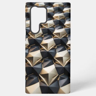 Luxury Gold Black Geometric 3D Pattern Samsung Galaxy Case
