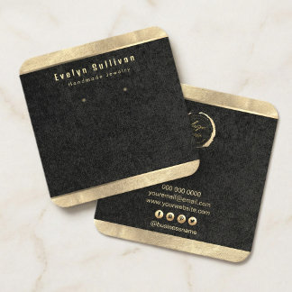 Luxury Gold & Black Jewelry Display Card – Minimal