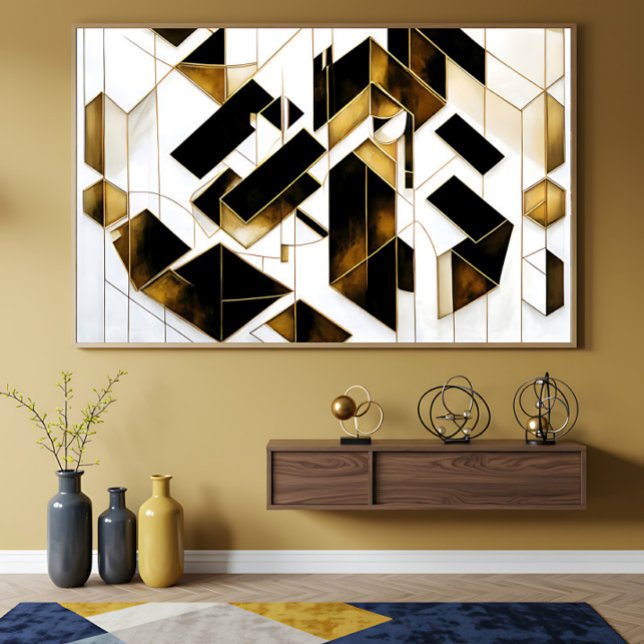 Luxury Gold Black Marble Abstract Poster (Creator Uploaded)