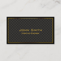 Luxury Gold Border Chemical Engineer Business Card