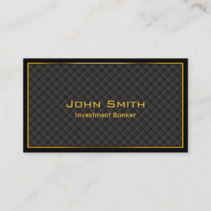 Luxury Gold Border Investment Banker Business Card