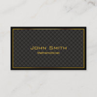 Luxury Gold Border Mathematician Business Card