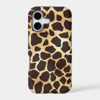 Luxury Gold Brown Giraffe Animal Print Pattern