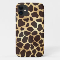Luxury Gold Brown Giraffe Animal Print Pattern