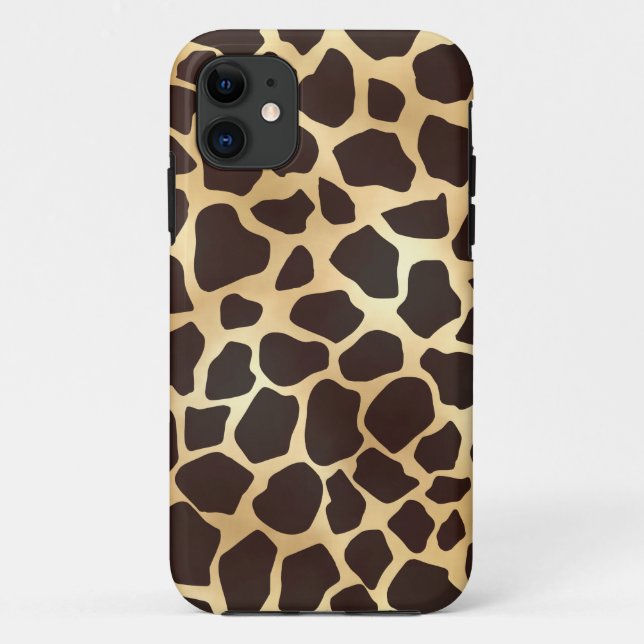 Luxury Gold Brown Giraffe Animal Print Pattern Case-Mate iPhone Case (Back)
