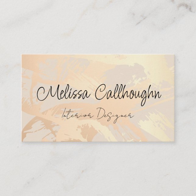 Luxury Gold Brushed Background Business Card (Front)