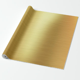 Luxury Gold Brushed Metal Texture 4 Wrapping Paper