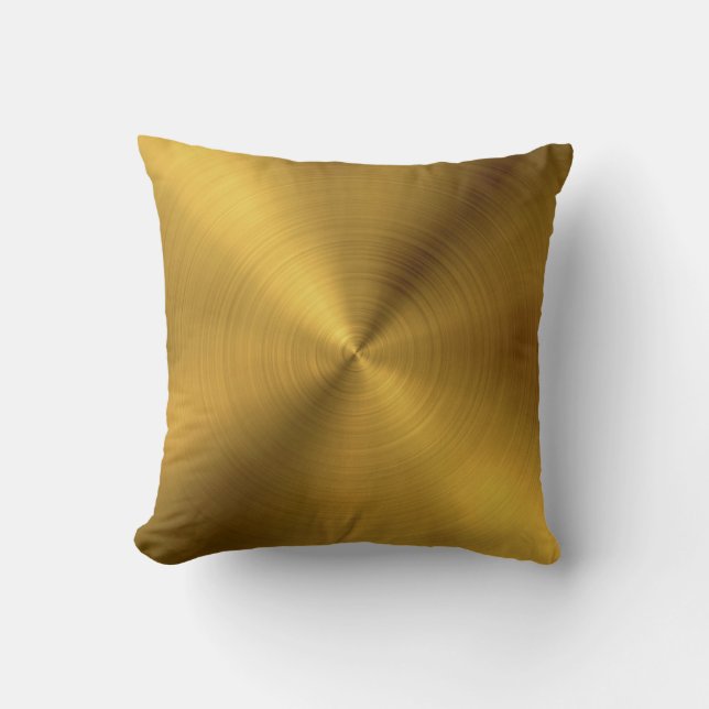 Luxury Gold Brushed Metal Texture 6 Cushion (Front)