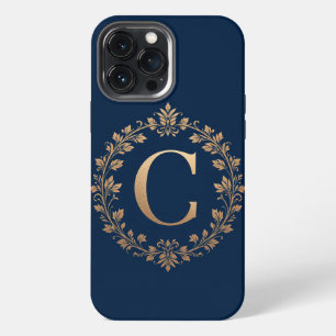 👑 Luxury Gold C Monogram Elegant Minimal Initial iPhone 13 Pro Max Case