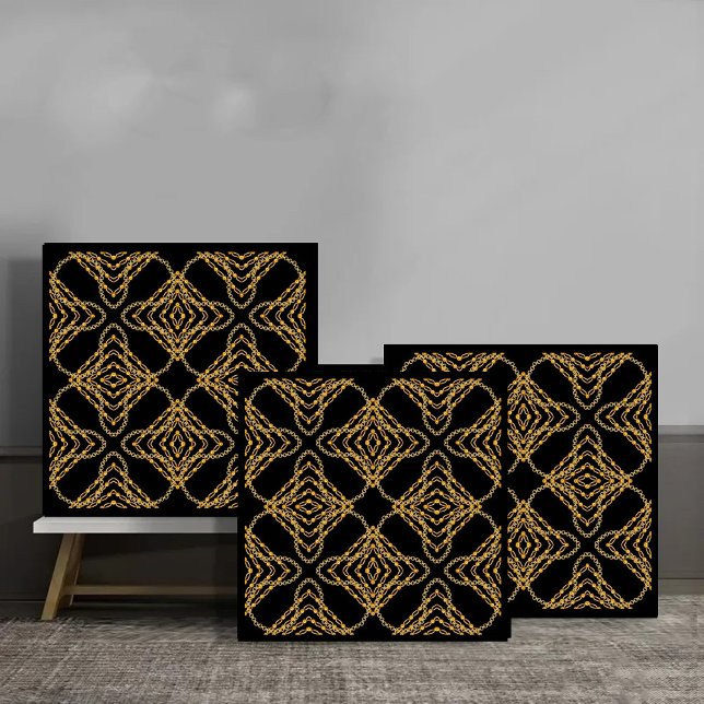 Luxury Gold Chain Geometric Pattern Ceramic Tile (Creator Uploaded)
