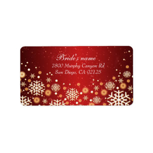 Luxury Gold Christmas Spirit Address label