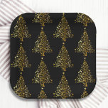 Luxury Gold Christmas Tree Festive Winter Holidays Paper Plate<br><div class="desc">Luxury Gold Christmas Tree Festive Winter Holidays Paper Plates features a golden whimsical Christmas tree decorated in gold stars. Perfect for Christmas parties and festive holiday celebrations. Designed by ©Evco Studio www.zazzle.com/store/evcostudio</div>