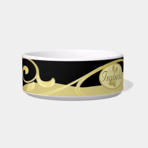 Luxury gold decorative on gold & black, Monogram Bowl