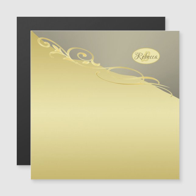 Luxury gold decorative on gold & silver, Monogram (Front/Back)