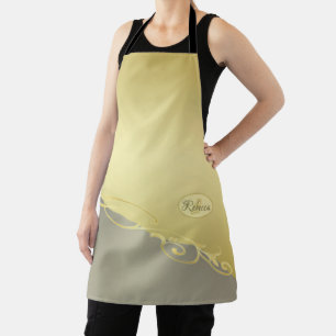 Luxury gold decorative on gold & silver, Monogram Apron