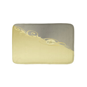 Luxury gold decorative on gold & silver, Monogram Bath Mat