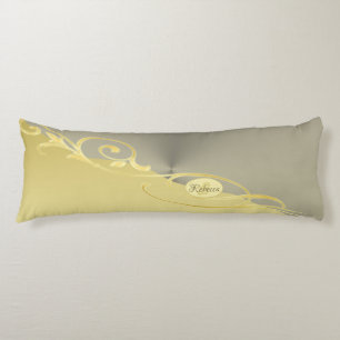 Luxury gold decorative on gold & silver, Monogram Body Cushion