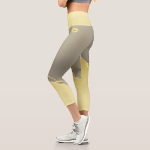 Luxury gold decorative on gold&silver, Monogram, Capri Leggings