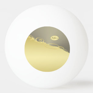 Luxury gold decorative on gold & silver, Monogram Ping Pong Ball