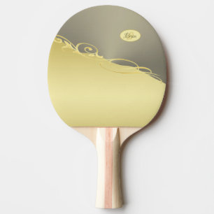 Luxury gold decorative on gold & silver, Monogram Ping Pong Paddle