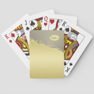 Luxury gold decorative on gold & silver, Monogram Playing Cards