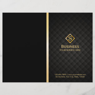 Luxury Gold Diamond Monogram Elegant Bi-Fold