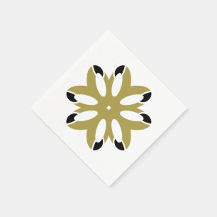 Luxury Gold Floral Geometric Napkin