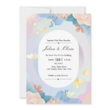 Luxury Gold Floral Wedding Invitation Suite