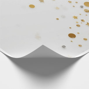 Luxury Gold Foil Confetti Pattern Elegant Celebr Wrapping Paper